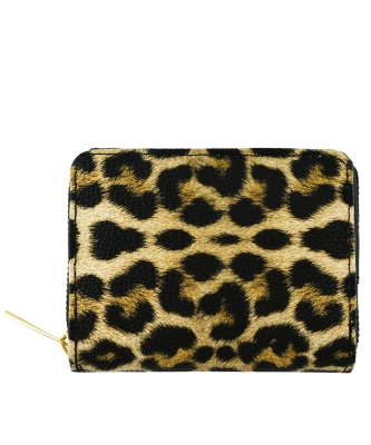 Fashion Accordion Bi-fold Wallet AD025 BLACK/LEOPARD